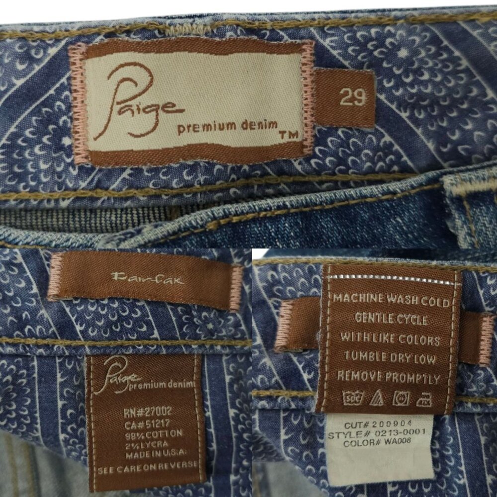 Paige Fairfax Premium Denim DIY Cut Off Shorts Womens Size 29 Flap Pockets - Picture 7 of 13